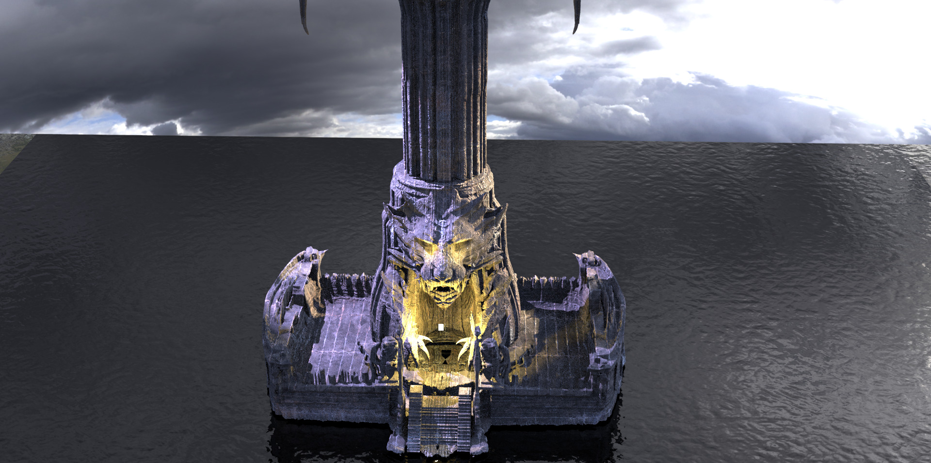 Jaguar Tower Monument Full  3D model_2