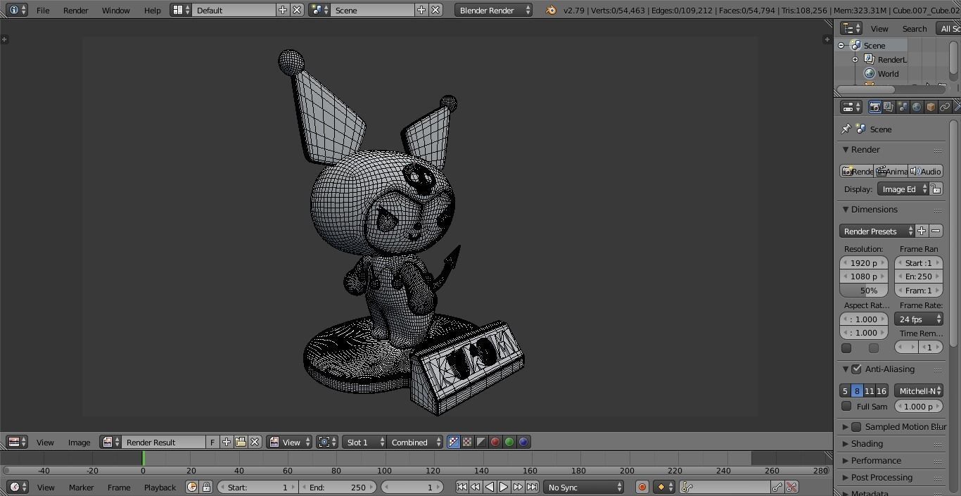 KUROMI - SANRIO 3D print model_4