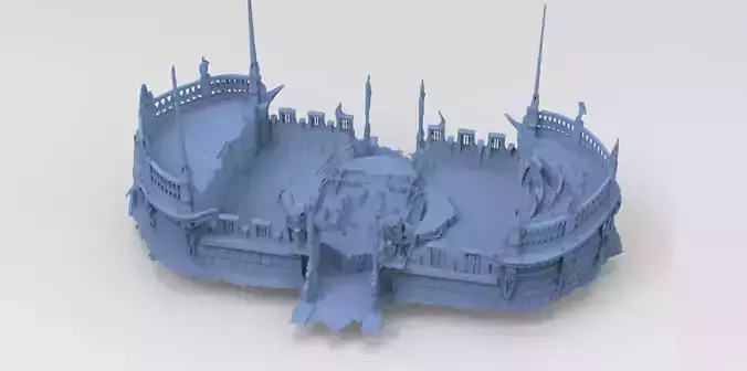 Lion walkways Stone walls