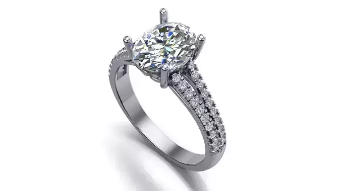 Oval engagement rings 3d model printable model