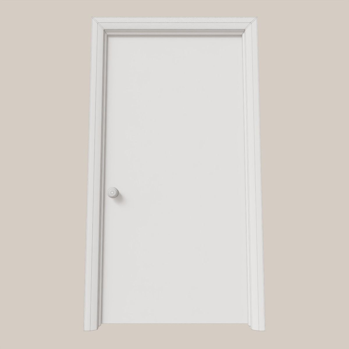 Basic Interior Door Low-poly 3D model_8