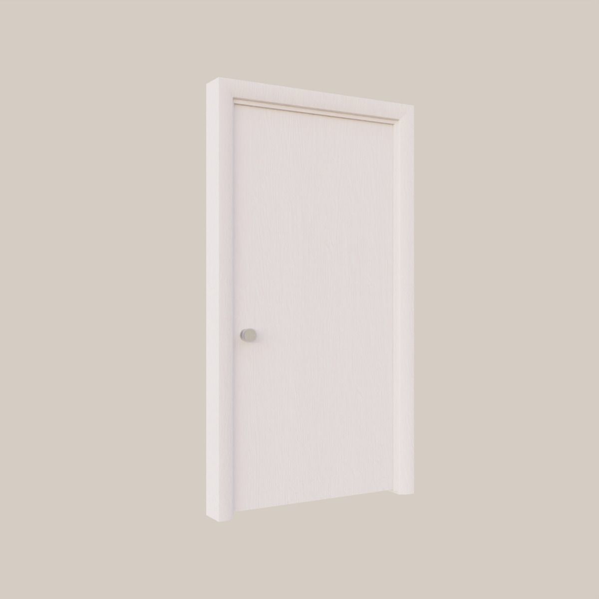Basic Interior Door Low-poly 3D model_3