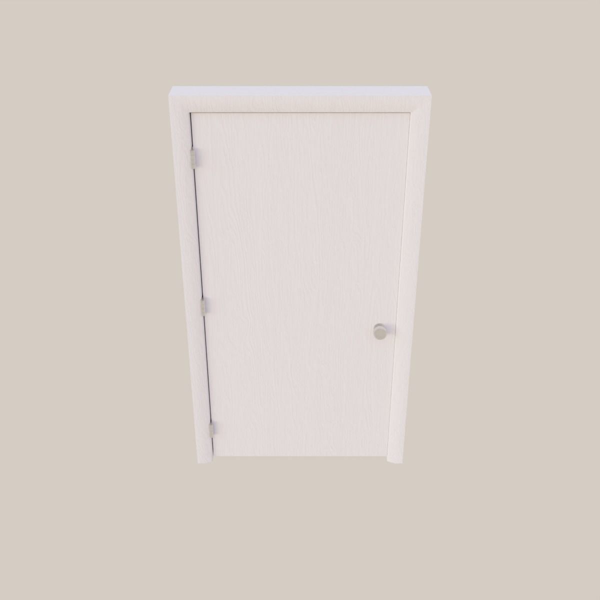 Basic Interior Door Low-poly 3D model_5
