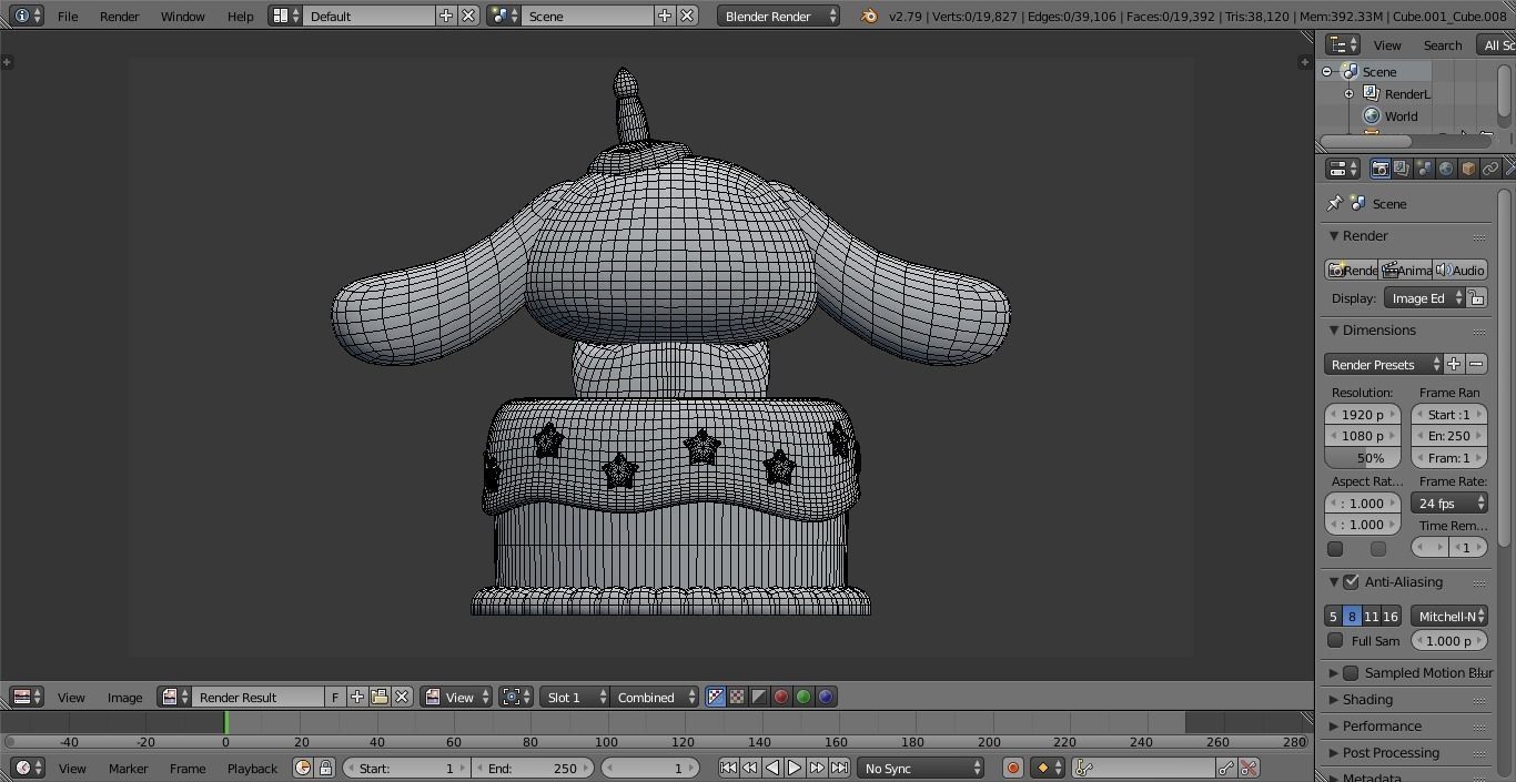 SANRIO - CINNAMOROLL CAKE 3D print model_3