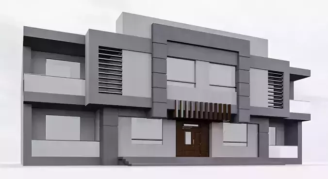 Modern Building N43 3D model