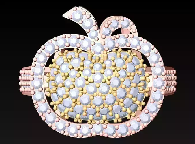 Apple Ring - Womens Rings - N2123 3D print model