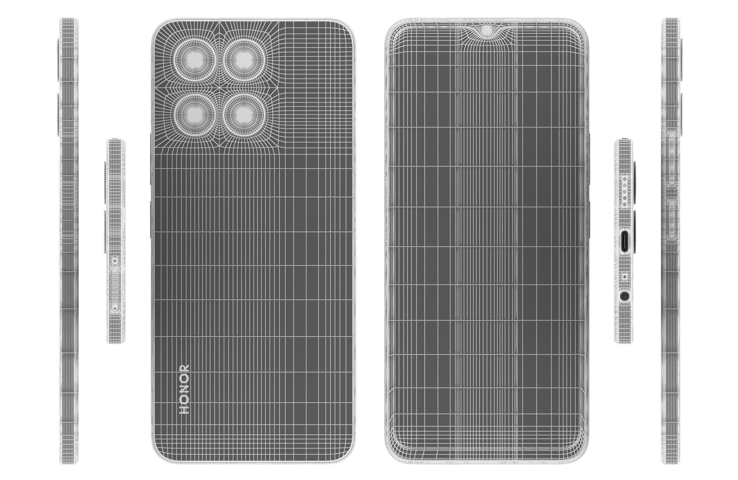 Honor X6a Black 3D model_17