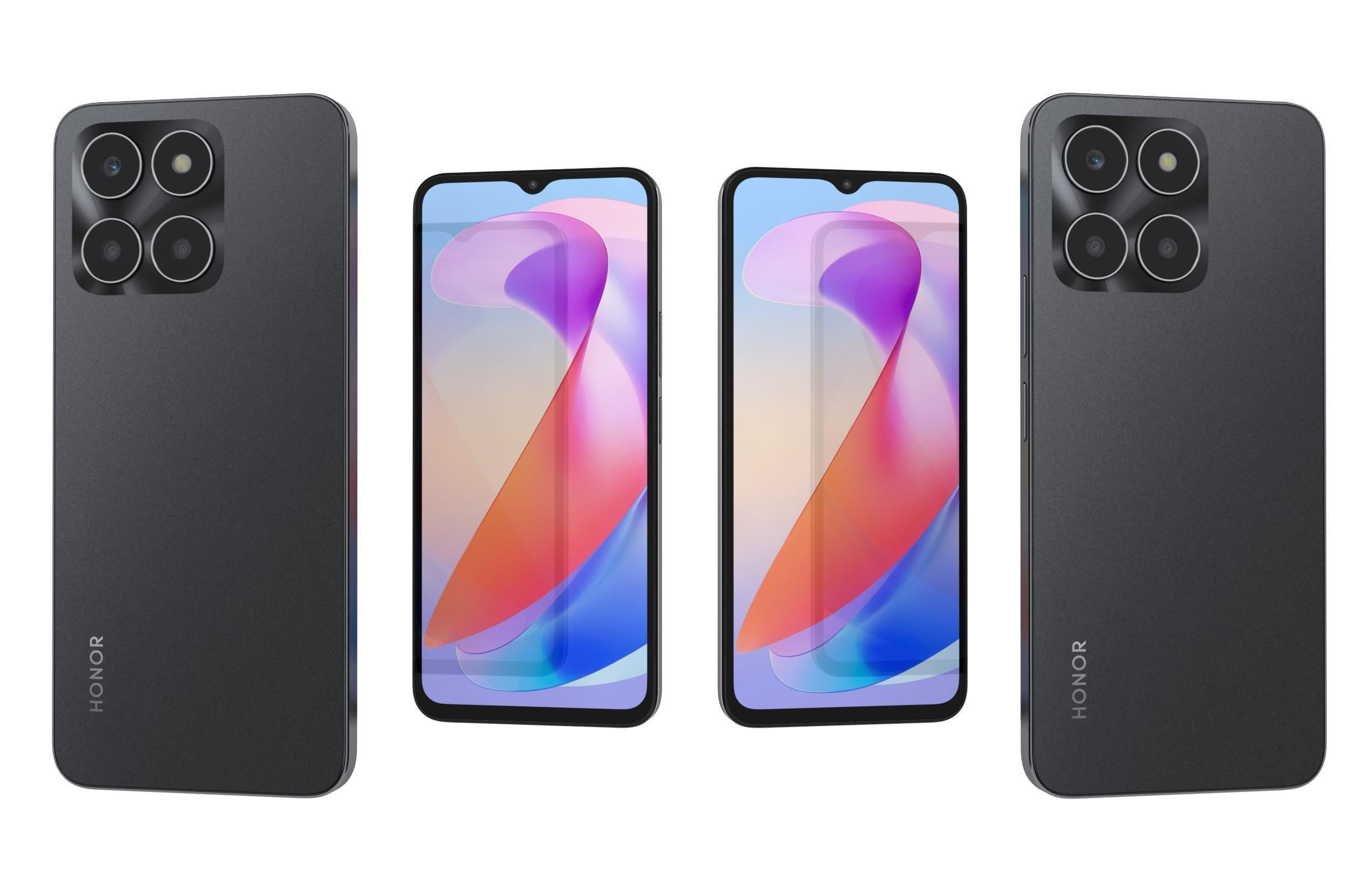 Honor X6a Black 3D model_3