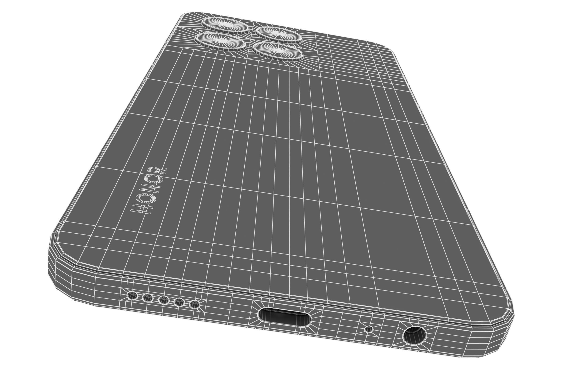 Honor X6a Black 3D model_21