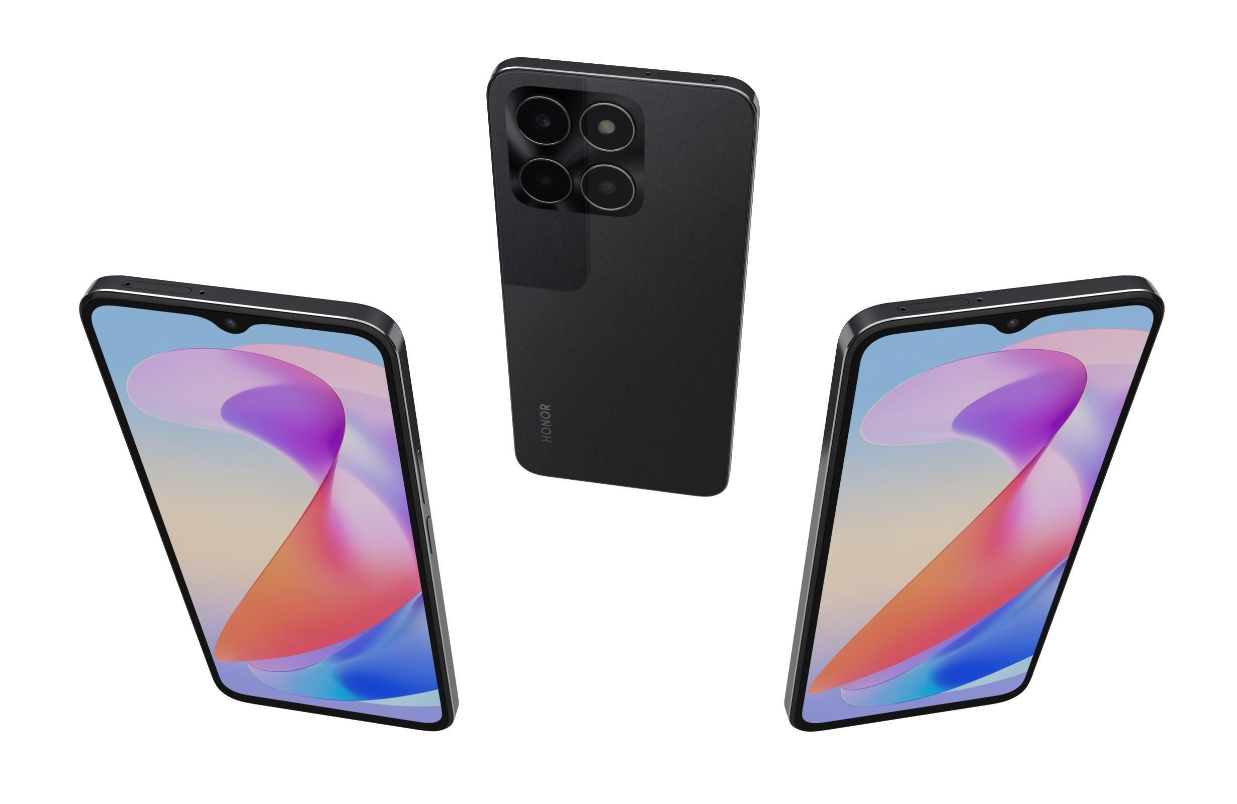 Honor X6a Black 3D model_2