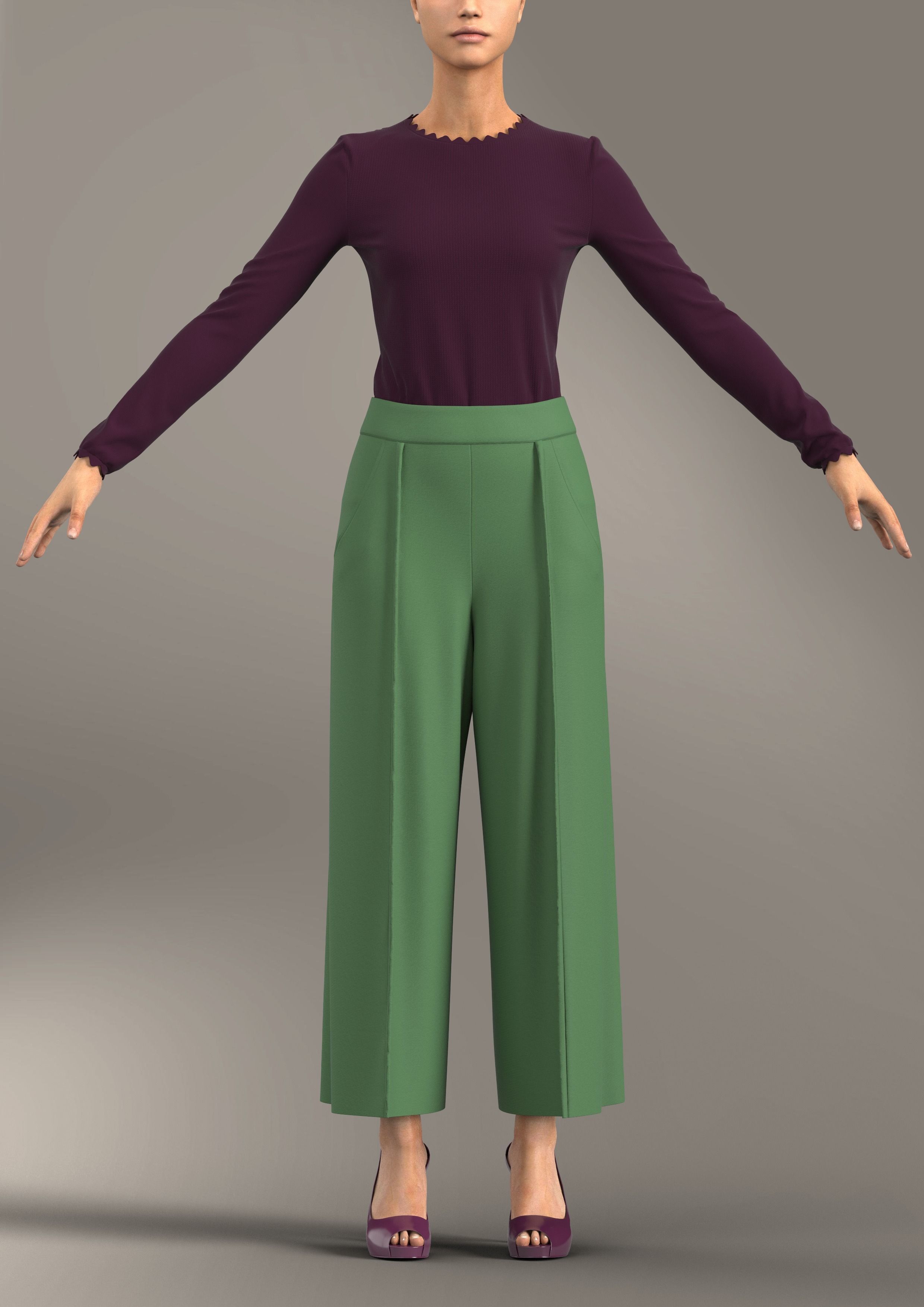 3 sets of Kate Middleton Outfits   3D model_8