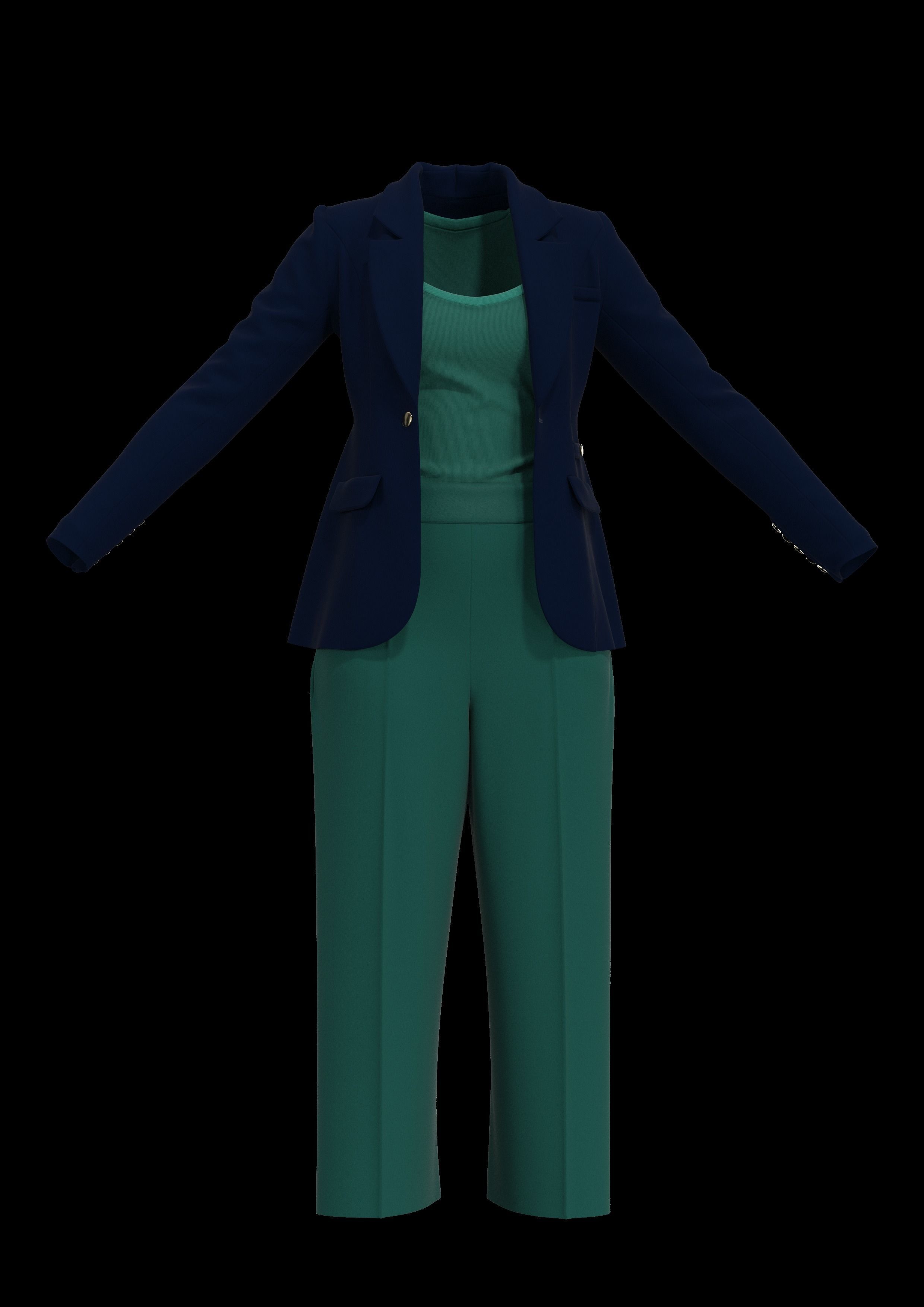 3 sets of Kate Middleton Outfits   3D model_14