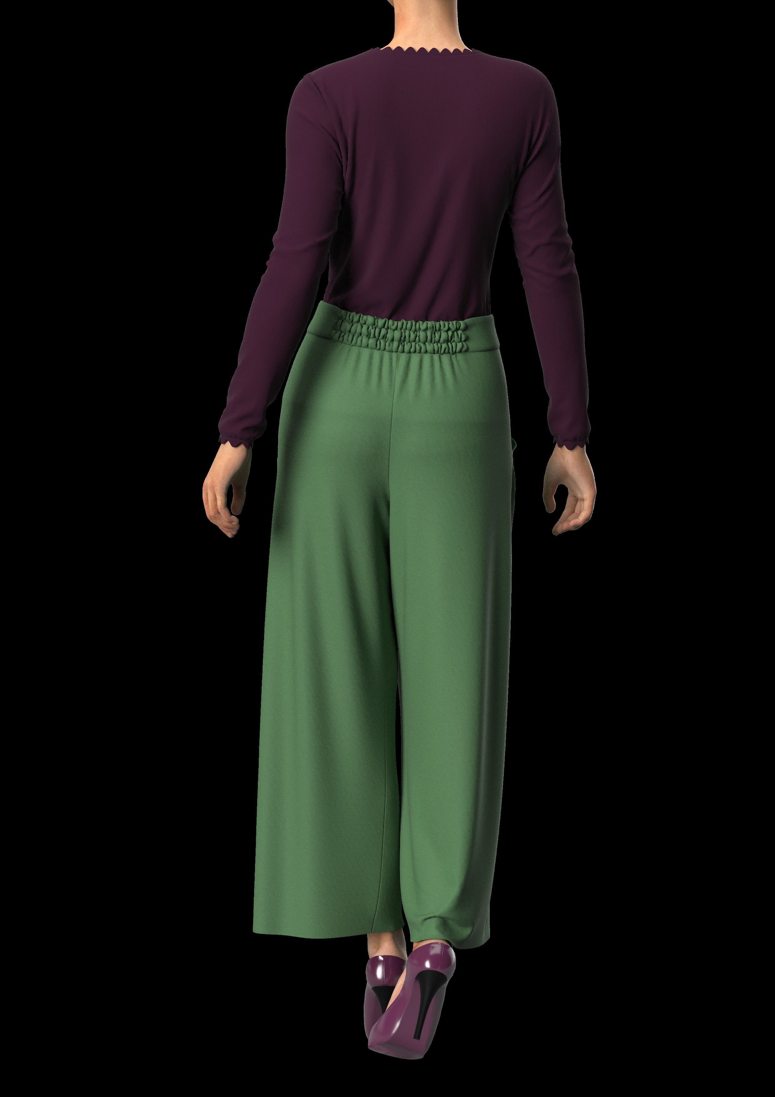 3 sets of Kate Middleton Outfits   3D model_9