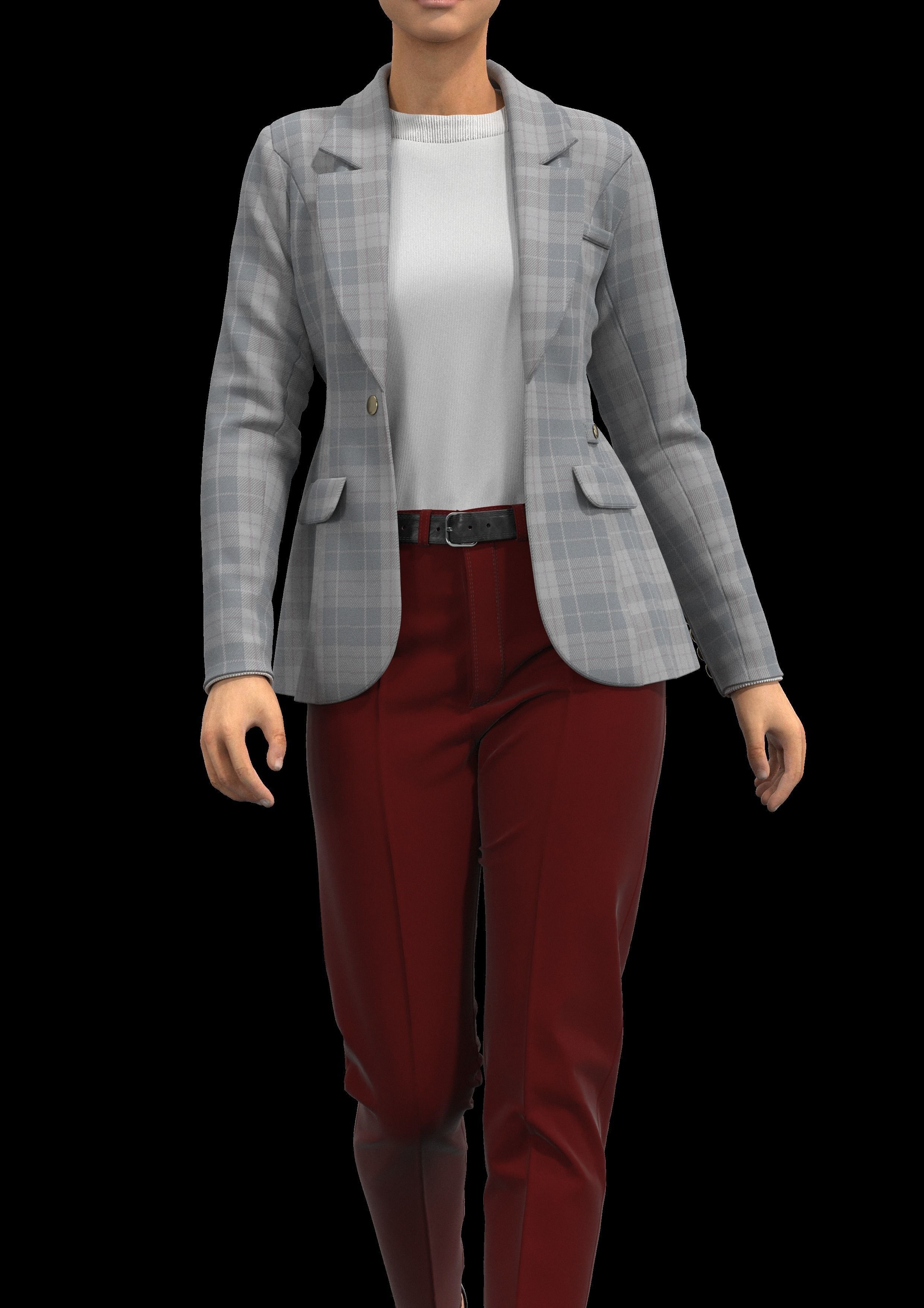 3 sets of Kate Middleton Outfits   3D model_5