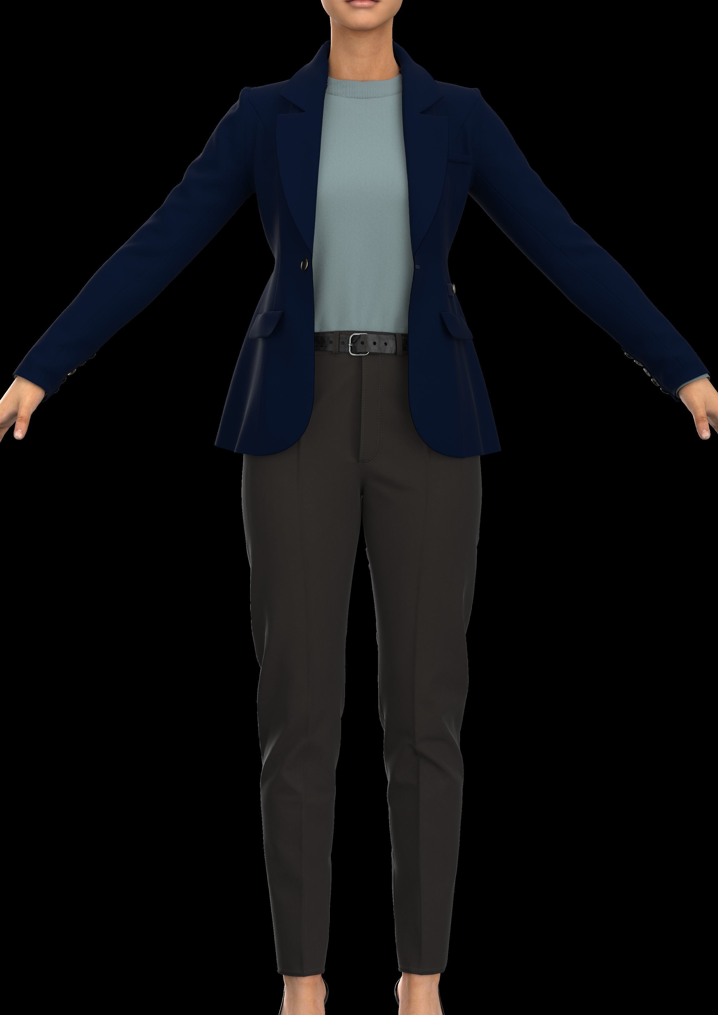 3 sets of Kate Middleton Outfits   3D model_15