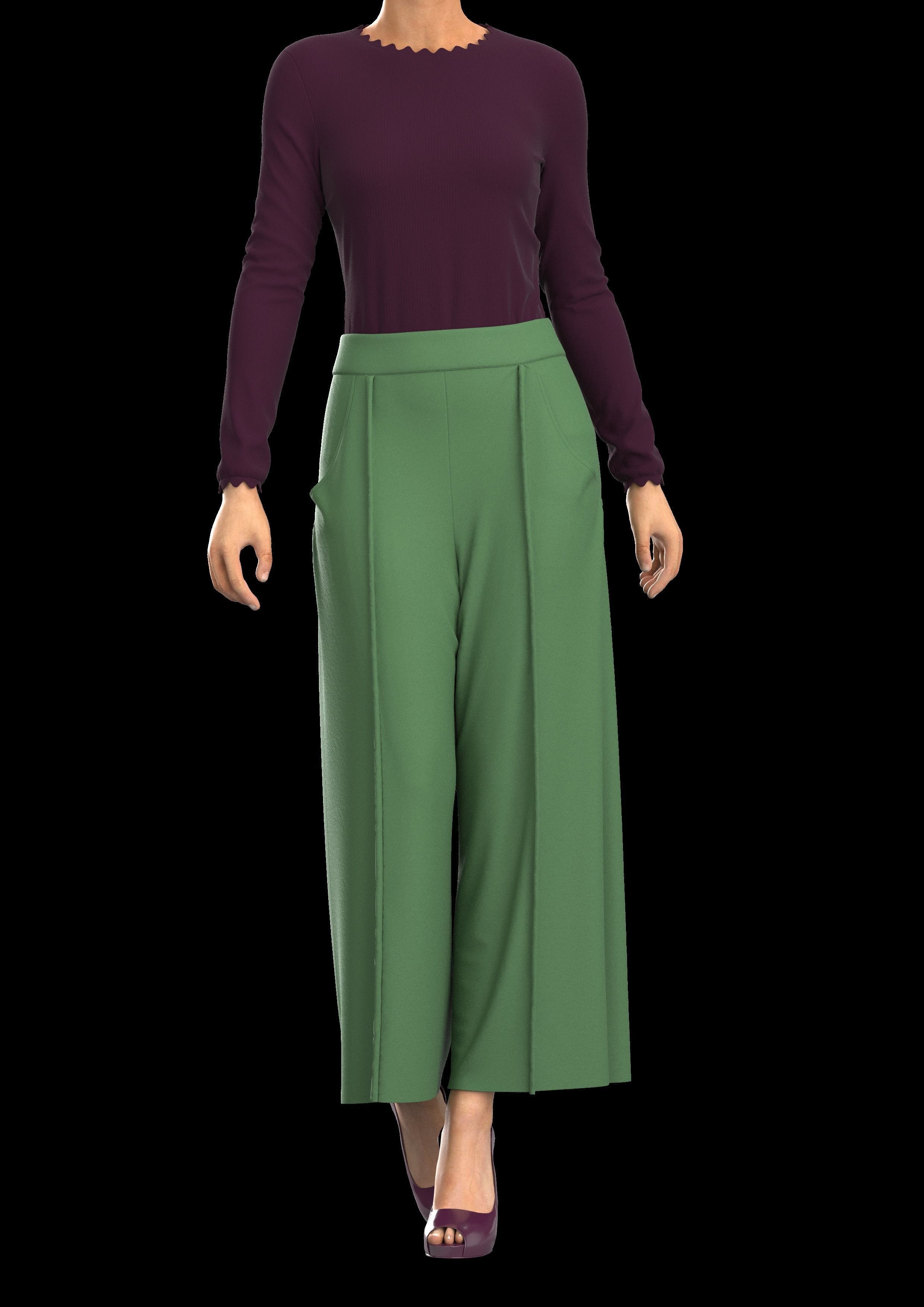 3 sets of Kate Middleton Outfits   3D model_12