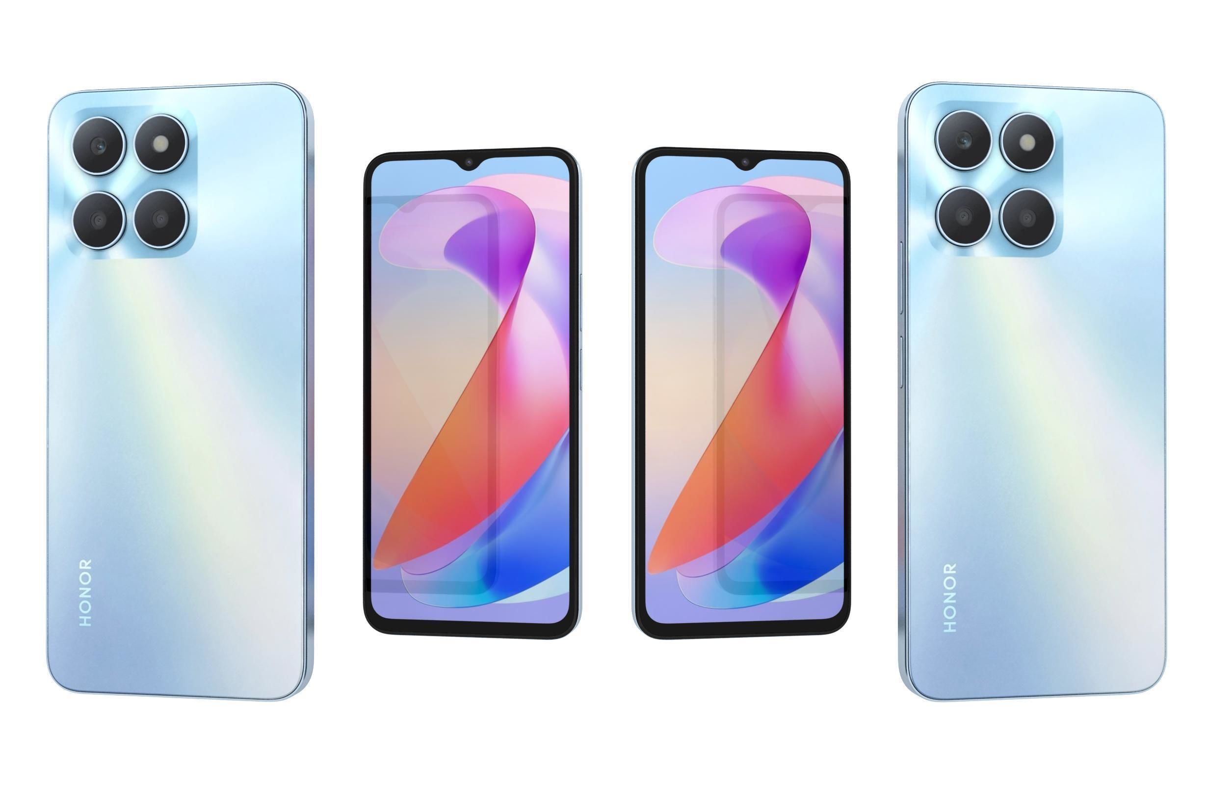 Honor X6a Blue 3D model_3