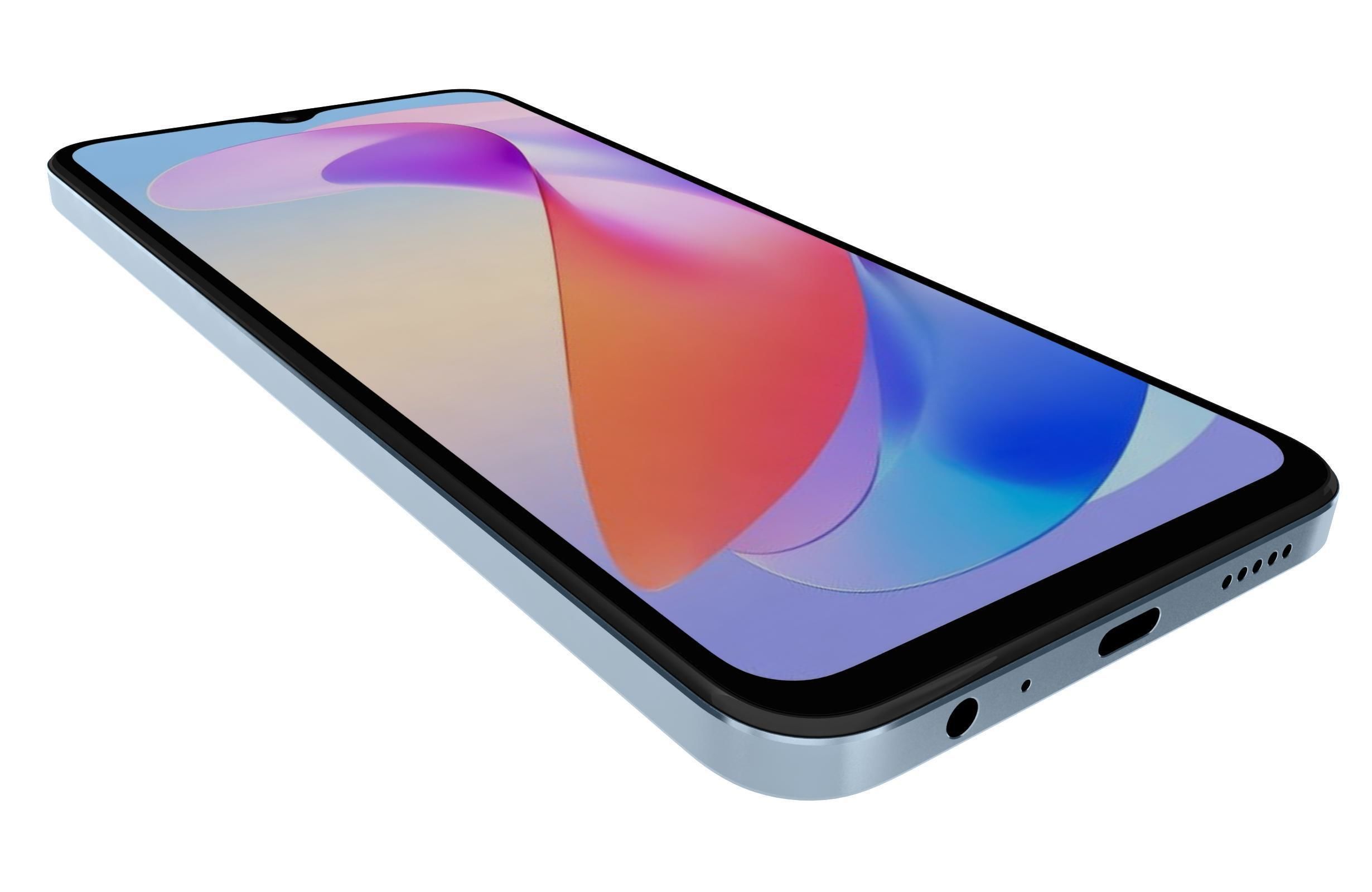 Honor X6a Blue 3D model_12