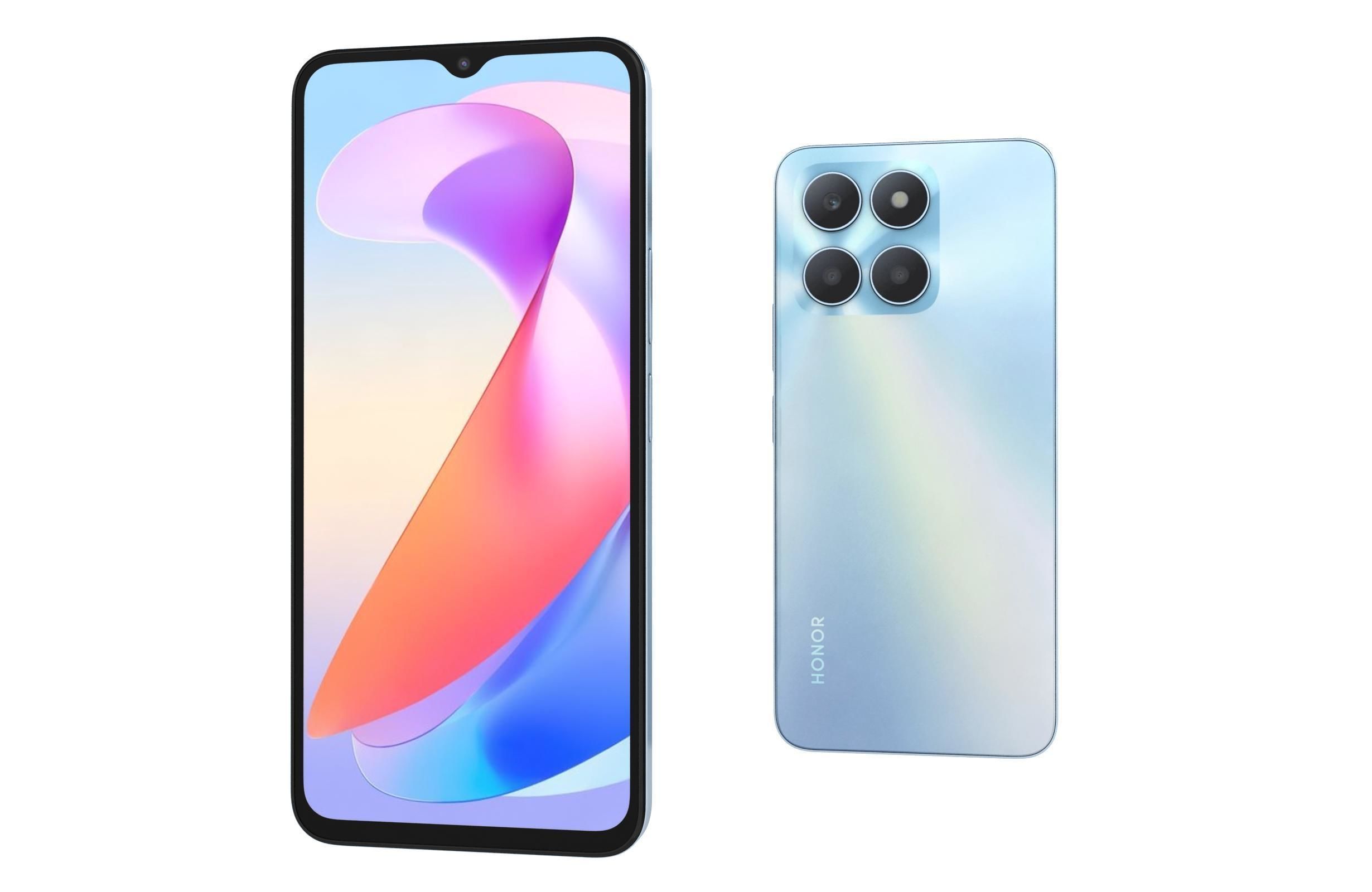 Honor X6a Blue 3D model_6