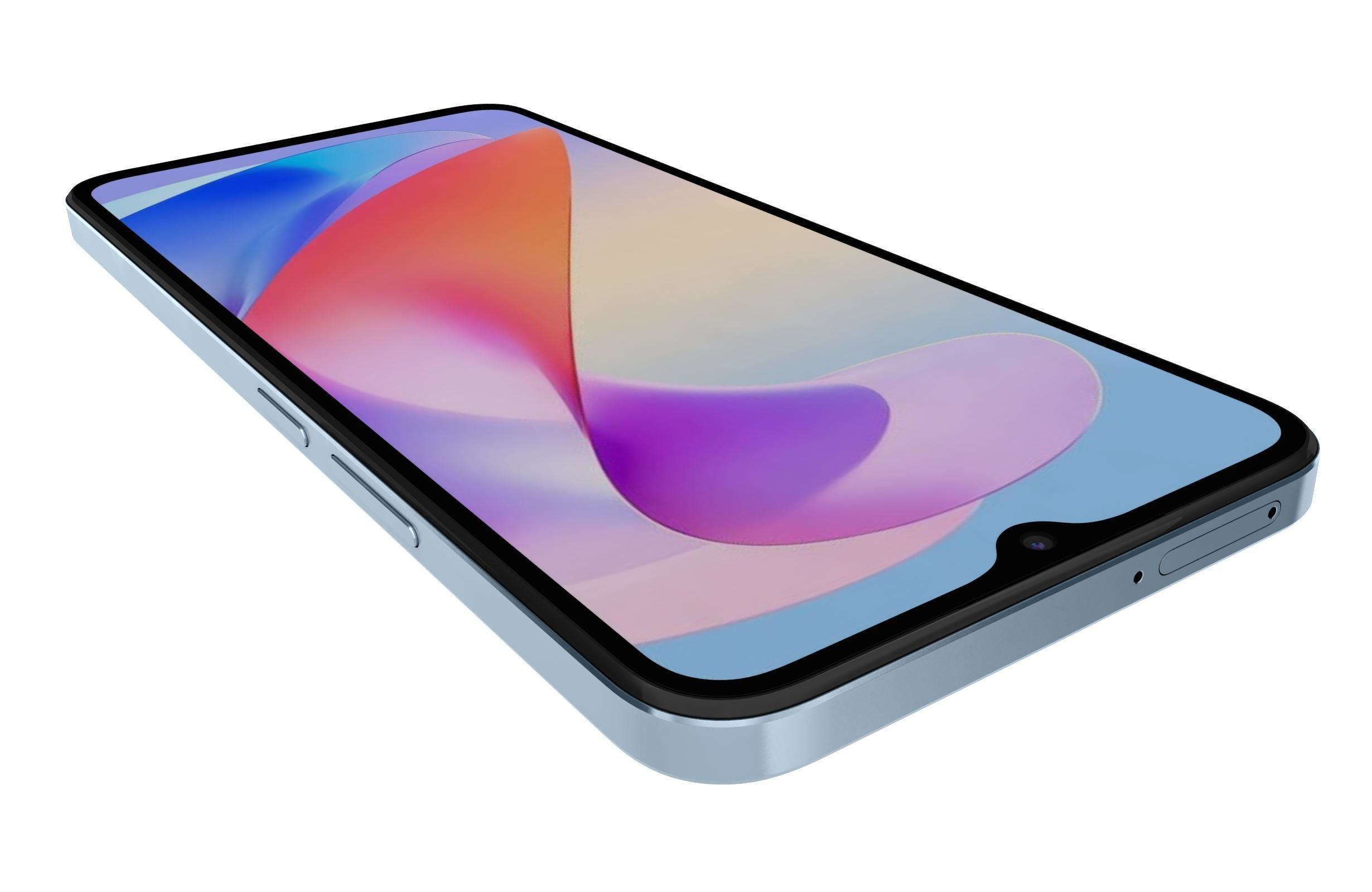 Honor X6a Blue 3D model_13