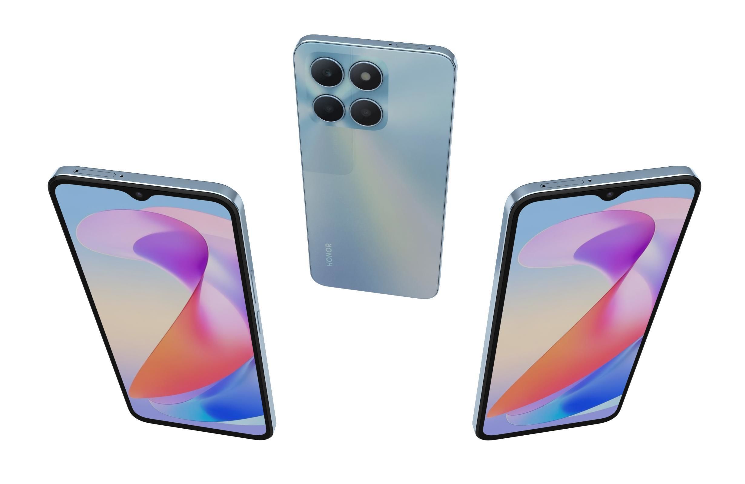 Honor X6a Blue 3D model_1