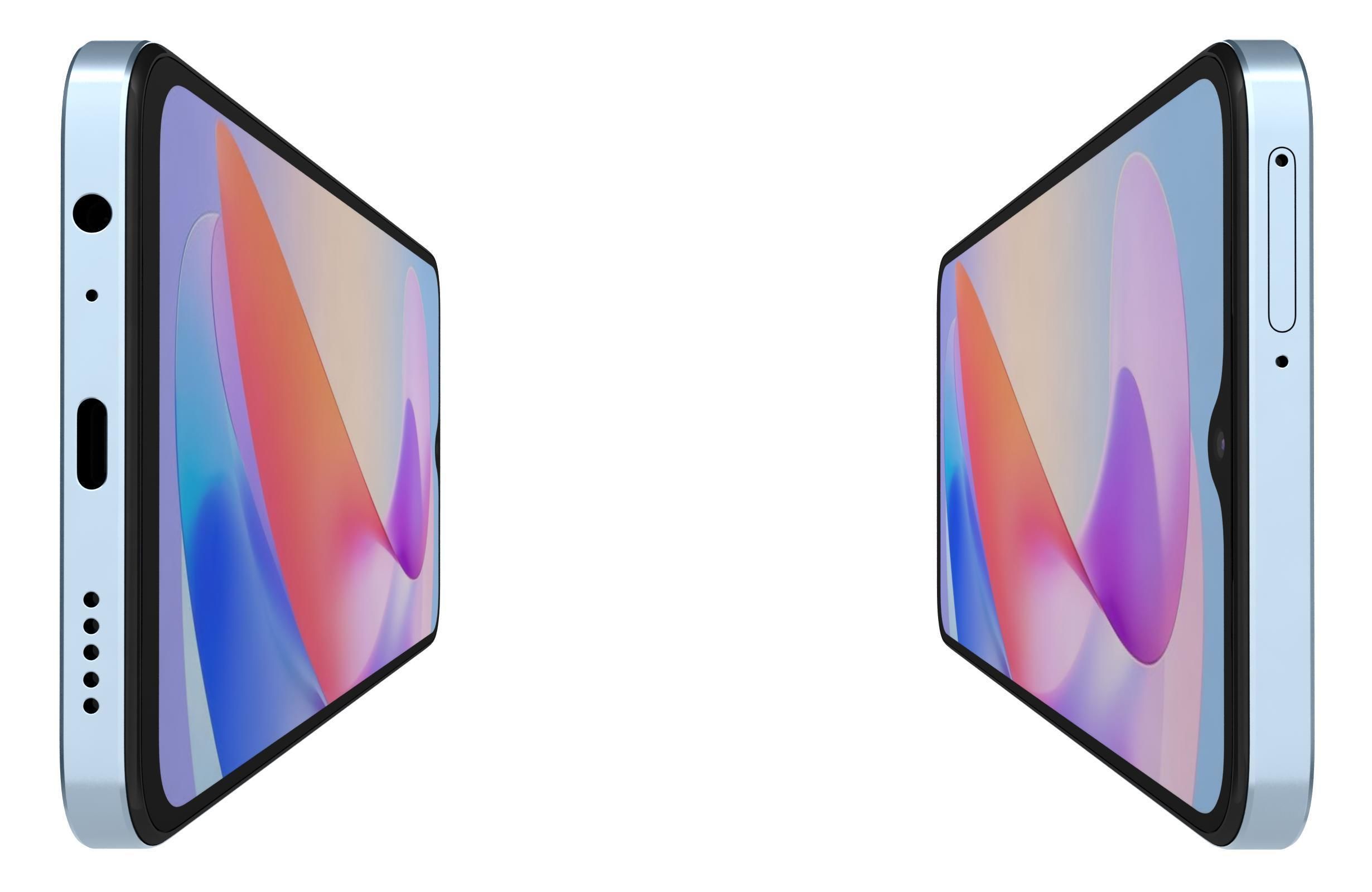 Honor X6a Blue 3D model_8