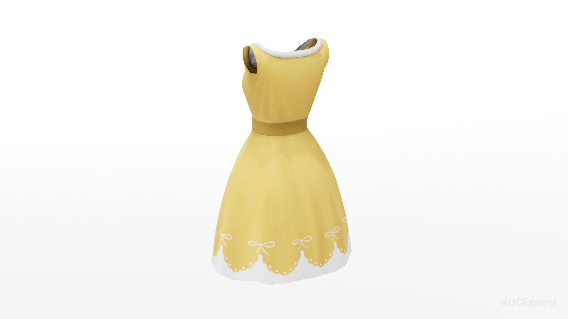 Spring summer female Maxi dress Collection 3D model_18