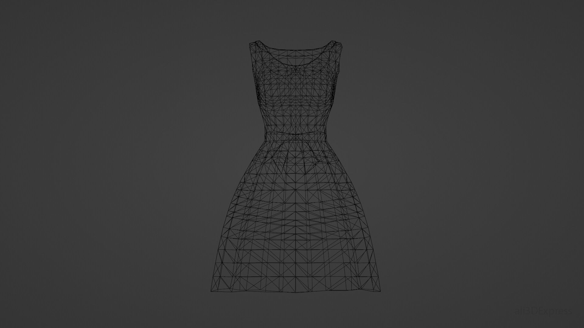 Spring summer female Maxi dress Collection 3D model_13