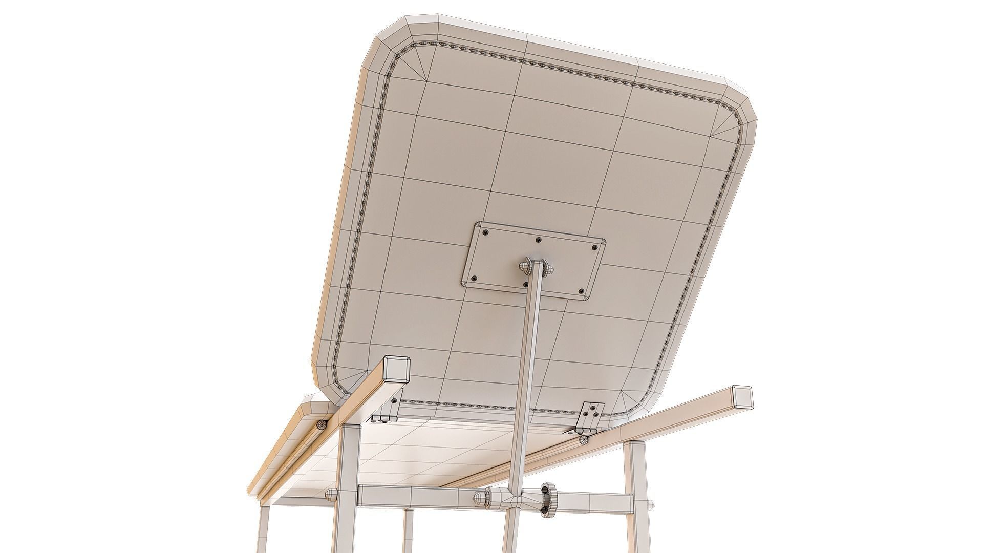 Medical Couch Low-poly 3D model_28