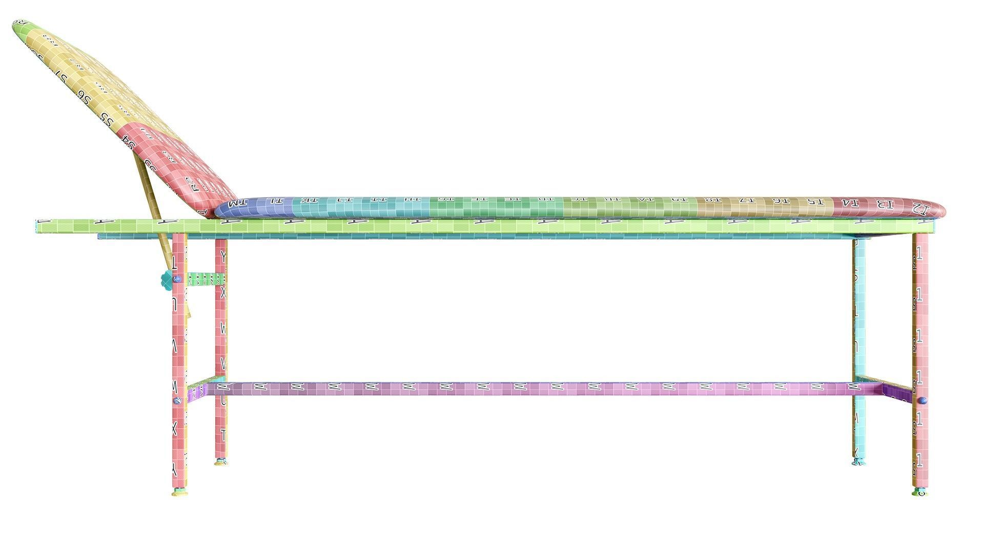 Medical Couch Low-poly 3D model_13