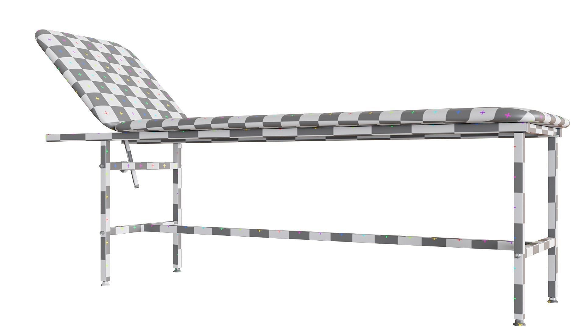 Medical Couch Low-poly 3D model_22