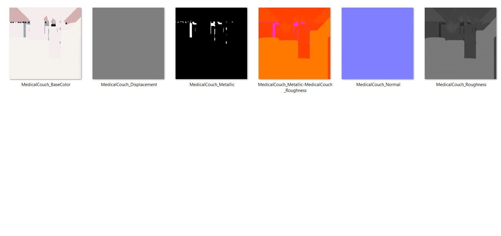 Medical Couch Low-poly 3D model_29