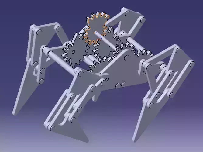 Four Legs Walking Machine 3D model