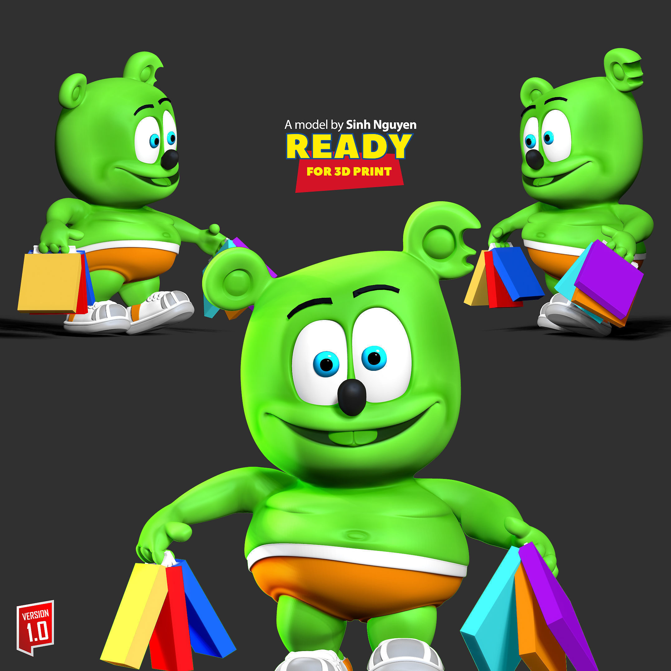  Gummy Bear 3D print model_1