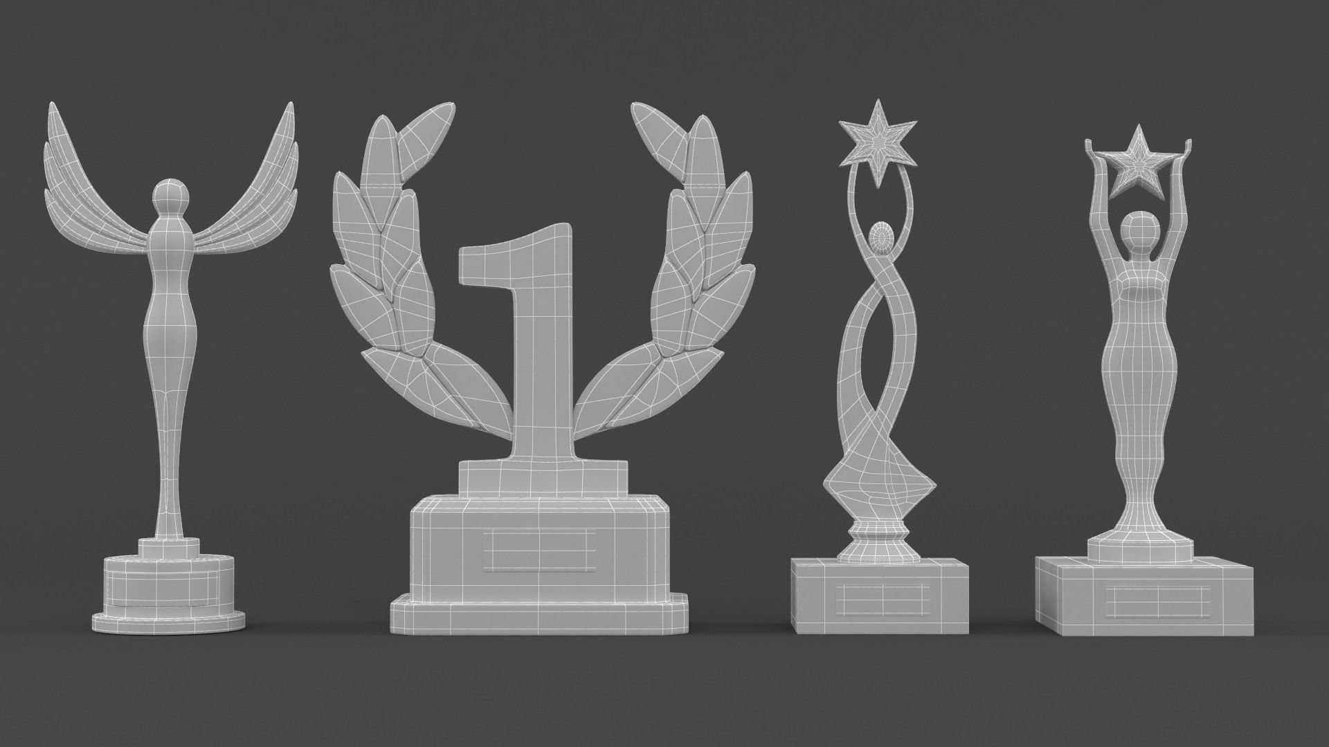 Trophy Cups 3D model_9