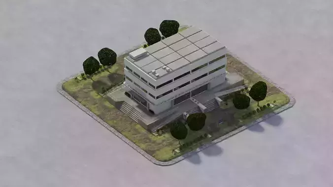 Education Campus Building Low-poly 3D model