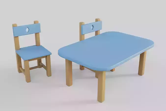 Cartoon Table and Chair 1