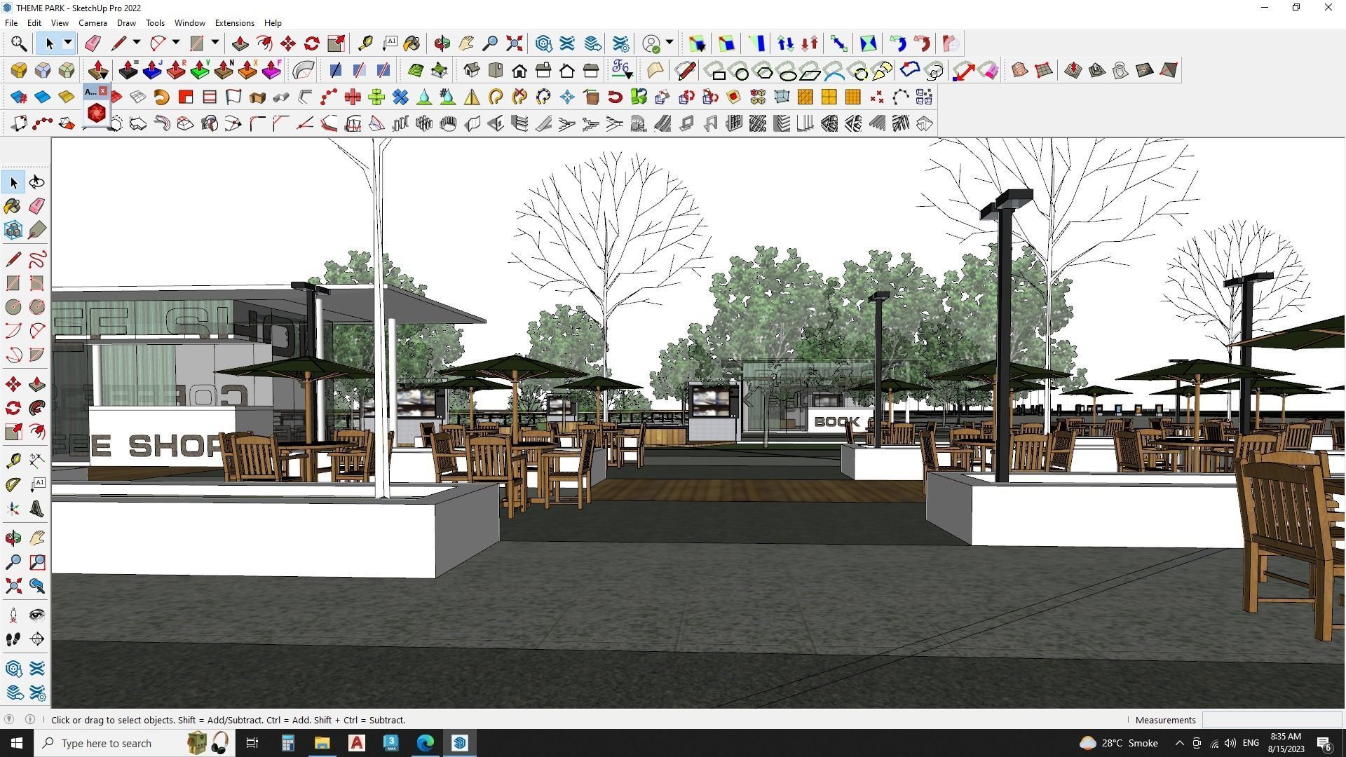 SketchUp landscape park 3D model_1