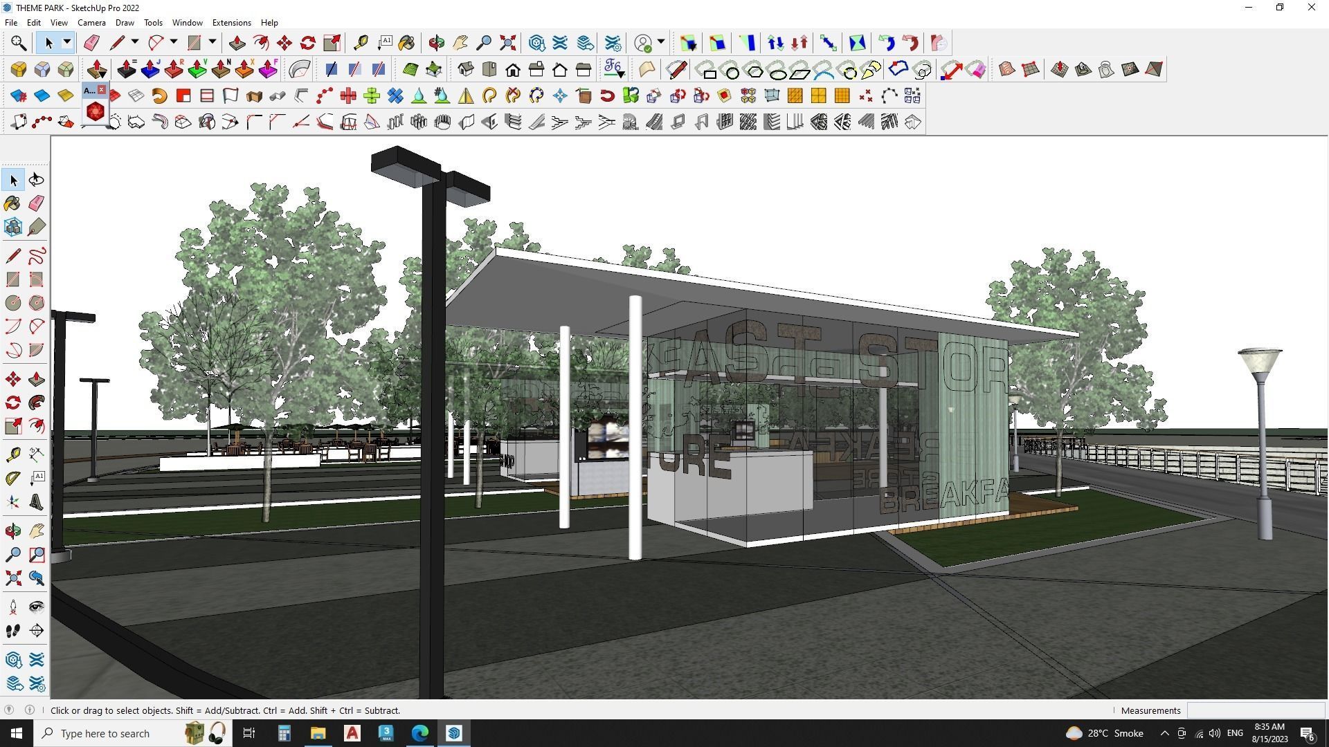 SketchUp landscape park 3D model_10