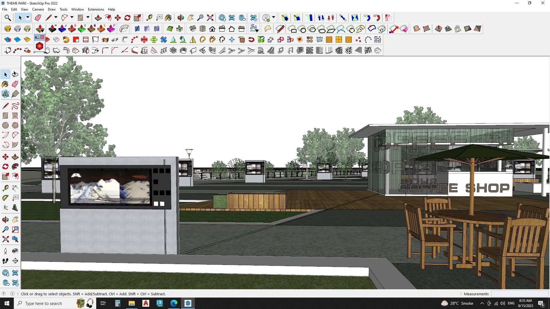SketchUp landscape park 3D model_2