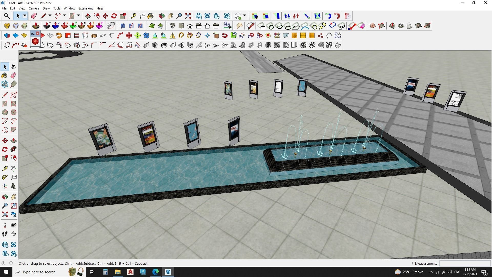 SketchUp landscape park 3D model_7