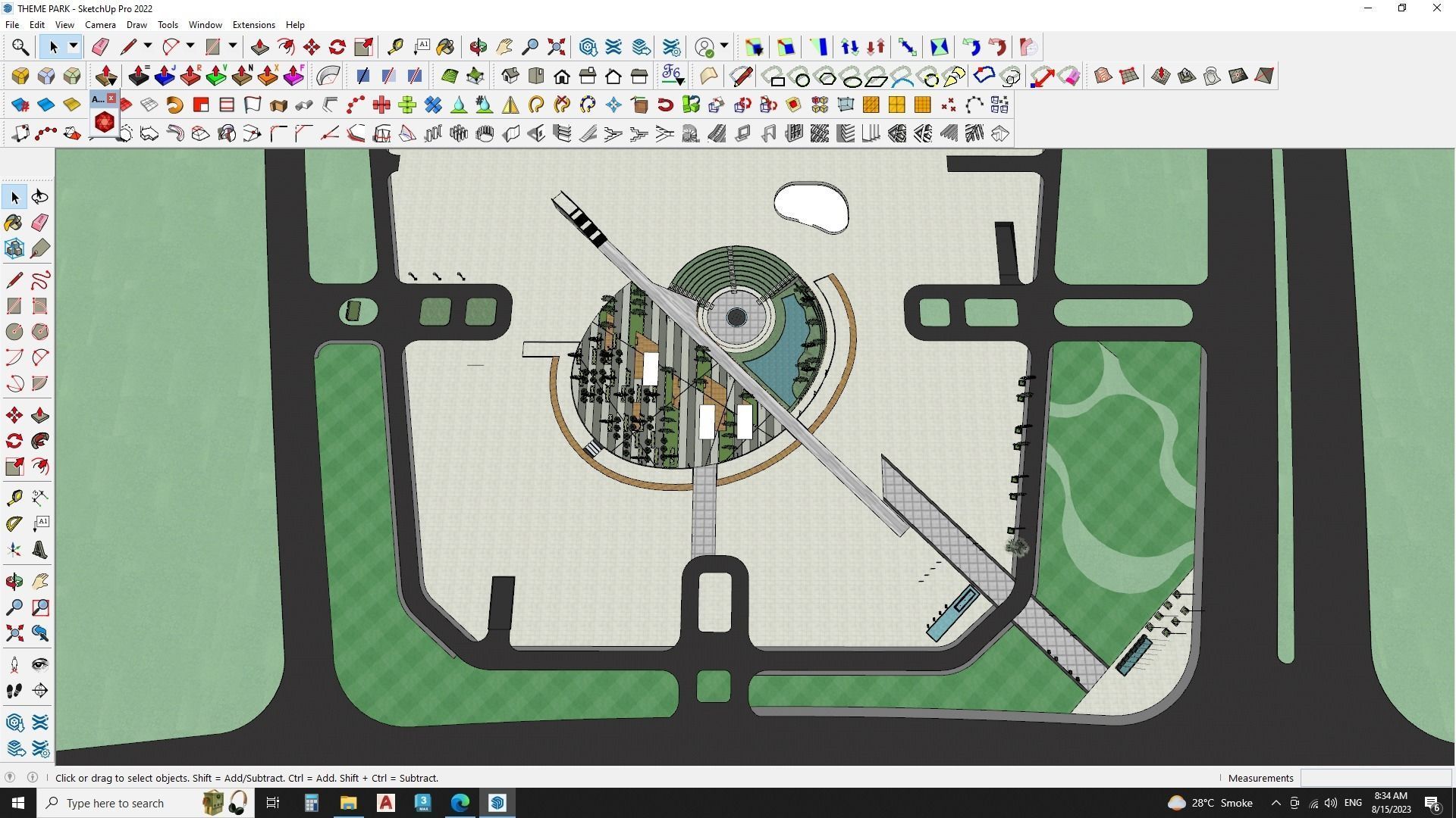 SketchUp landscape park 3D model_5