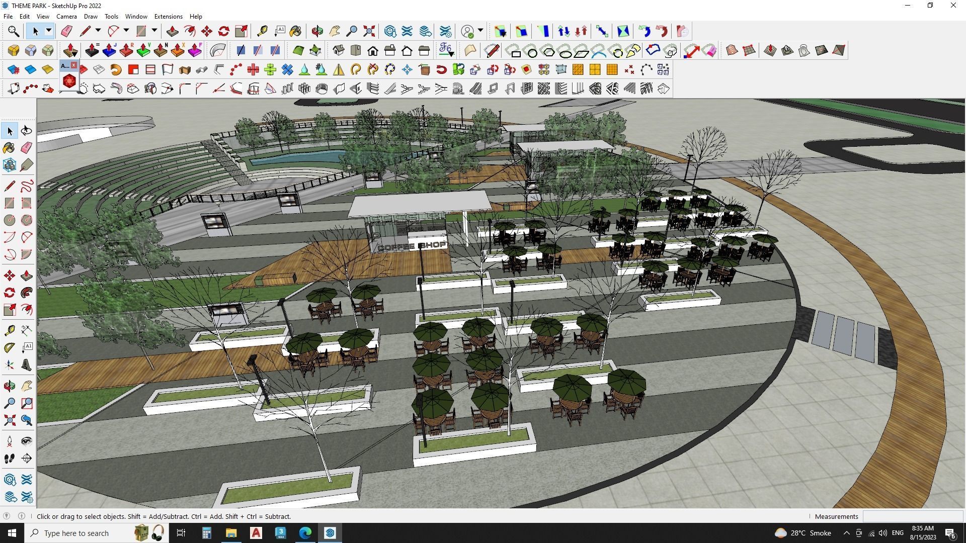 SketchUp landscape park 3D model_3