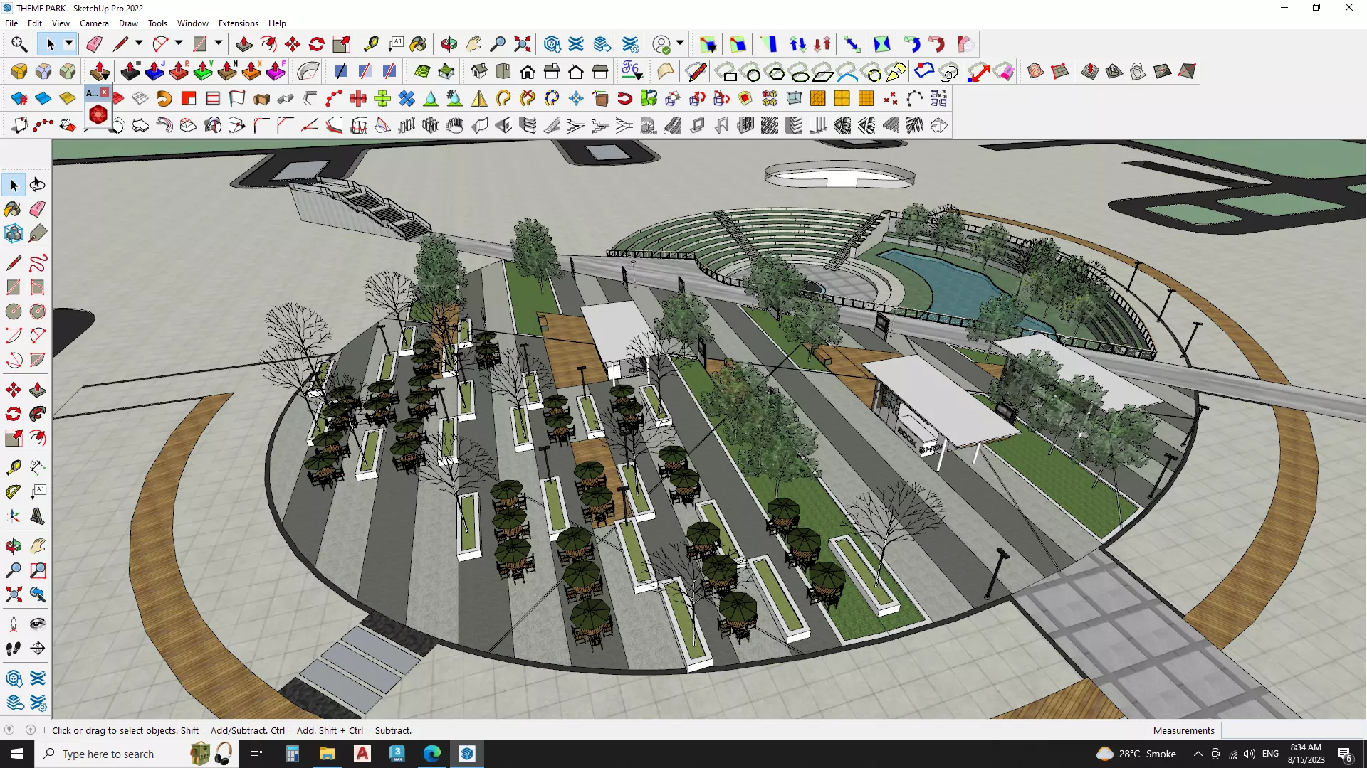 SketchUp landscape park 3D model_0