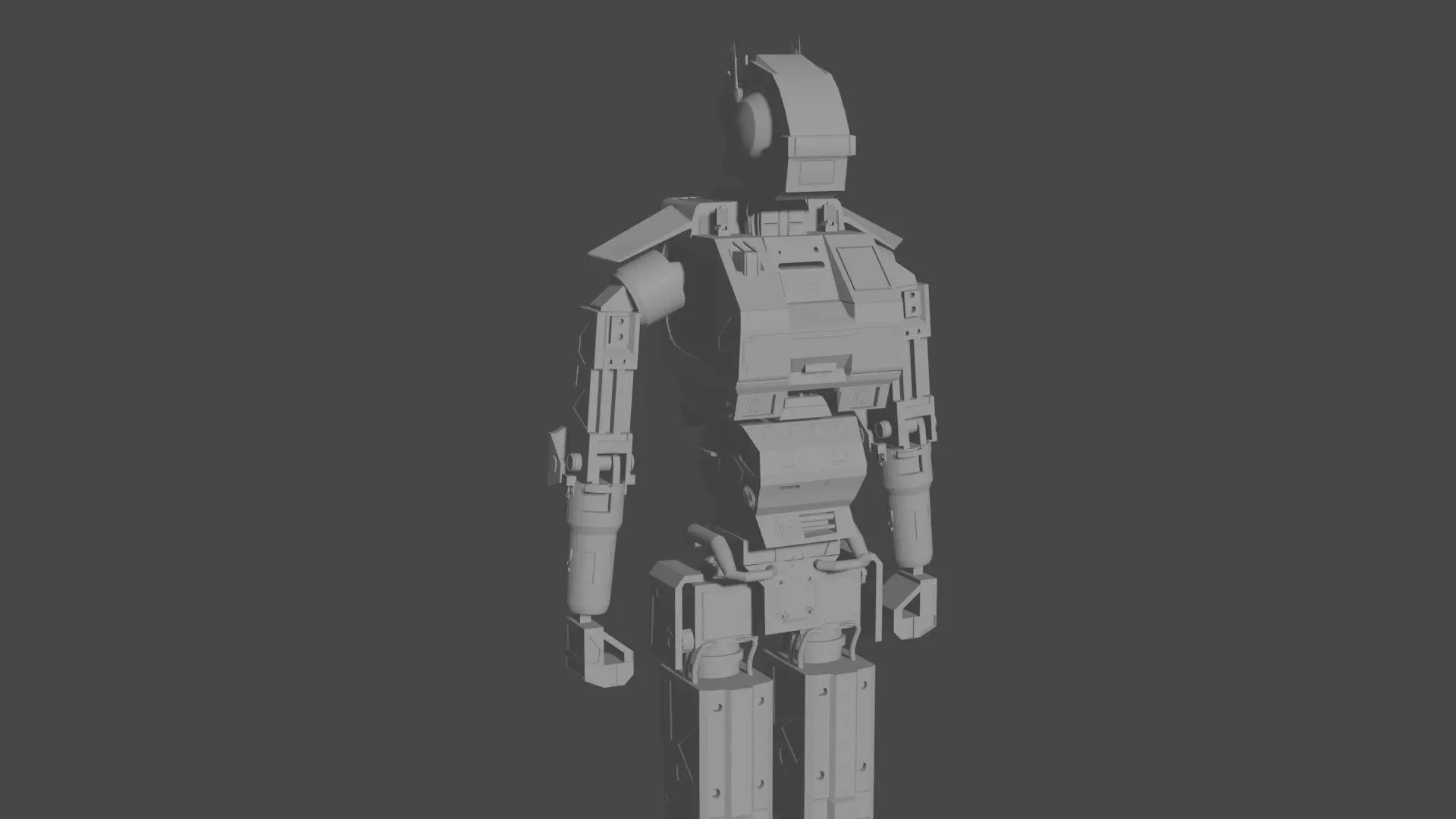 Robot Low-poly 3D model_0