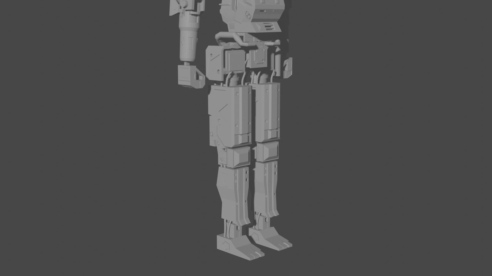 Robot Low-poly 3D model_2
