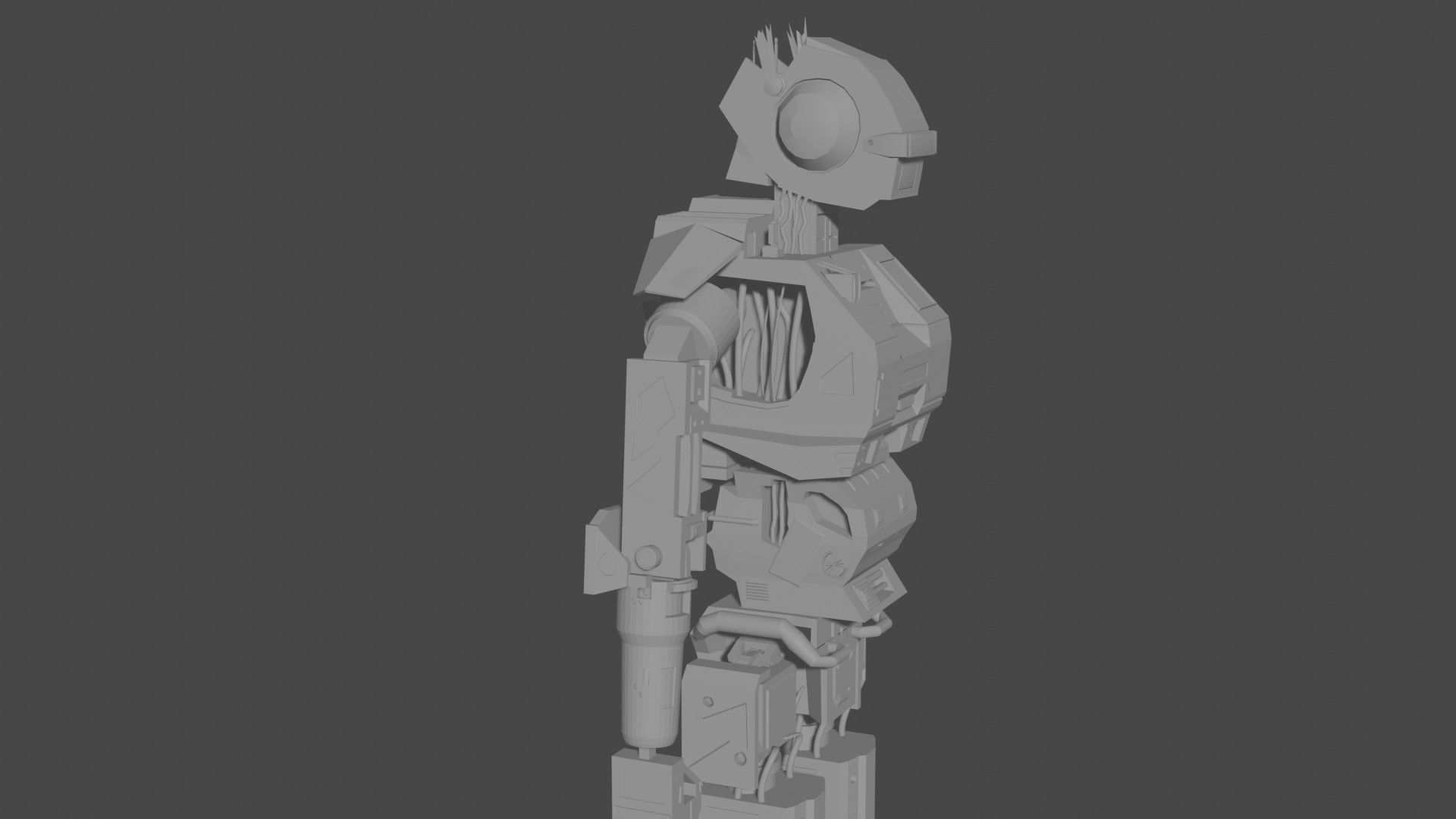 Robot Low-poly 3D model_1