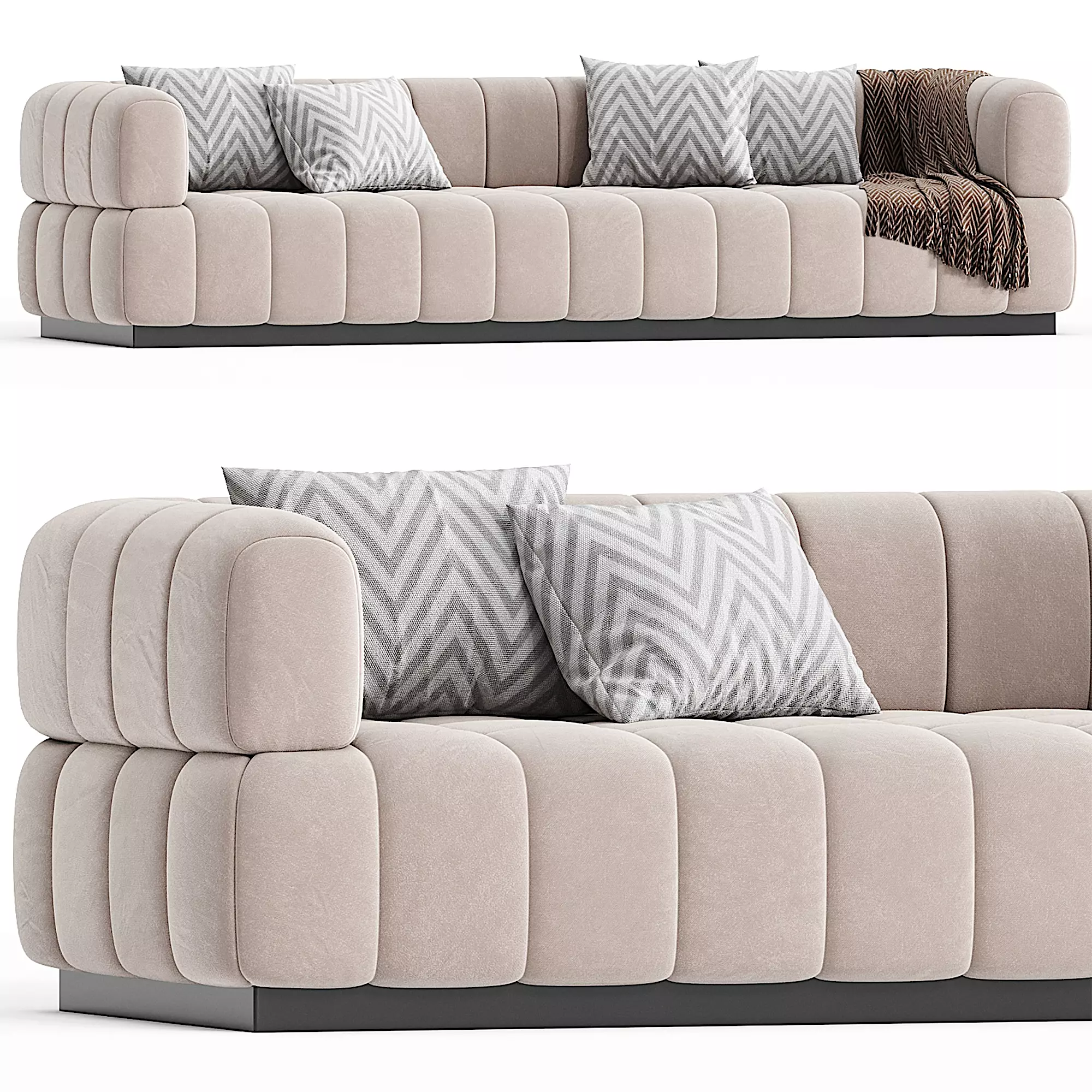 Continental Sofa in Velvet 3d model  3D model_0