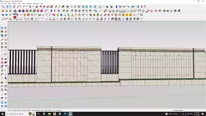 boundary wall 3d model 3D model