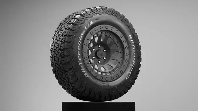 BF Goodrich AT KO2 Offroad Tire 3D Model 3D model